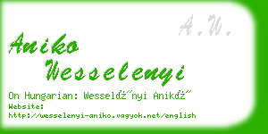 aniko wesselenyi business card
